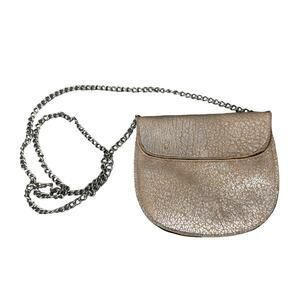 JJ Winters Crossbody Chain Leather Snake Embossed Gold